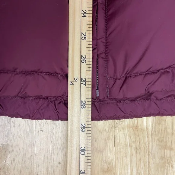 Duluth Trading Co Goose Down Puffer Vest Mens Large Maroon Burgundy 41023 - Picture 5 of 9